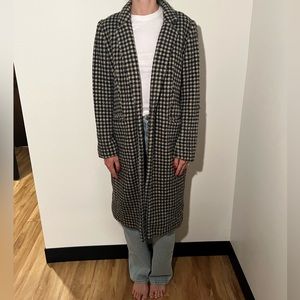 Loft Checkered Peacoat Size S Super Warm!